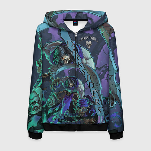 Мужская толстовка на молнии Darksiders 2 / 3D-Черный – фото 1