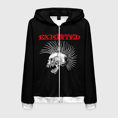 Мужская толстовка на молнии The Exploited / 3D-Белый – фото 1