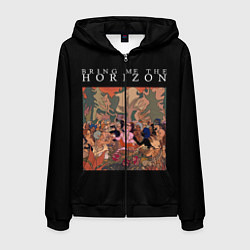 Толстовка 3D на молнии мужская BRING ME THE HORIZON, цвет: 3D-черный