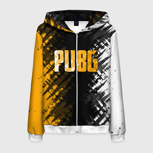 Мужская толстовка на молнии PUBG / 3D-Белый – фото 1