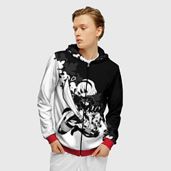 Толстовка 3D на молнии мужская NIER AUTOMATA, цвет: 3D-красный — фото 2