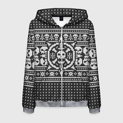 Мужская толстовка на молнии Свитер с черепами