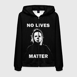 Толстовка 3D на молнии мужская MICHAEL MYERS, цвет: 3D-черный