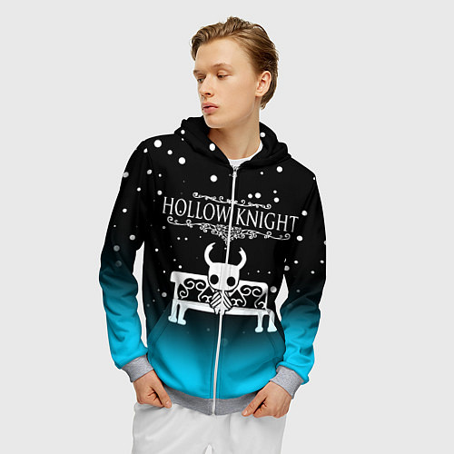 Мужская толстовка на молнии HOLLOW KNIGHT / 3D-Меланж – фото 3
