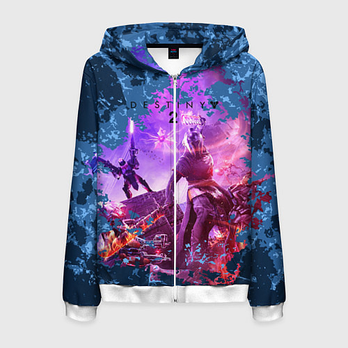 Мужская толстовка на молнии Destiny 2 : Beyond Light / 3D-Белый – фото 1