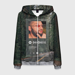 Толстовка 3D на молнии мужская Camry 3 5 Spotify - QR, цвет: 3D-меланж