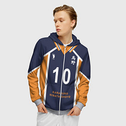 Толстовка 3D на молнии мужская Волейбол!! ФОРМА ХИНАТЫ, цвет: 3D-меланж — фото 2
