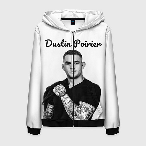 Мужская толстовка на молнии Dustin Poirier / 3D-Черный – фото 1