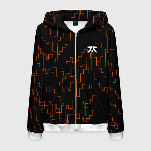 Мужская толстовка на молнии Cs:go - Fnatic 2021 Bootcamp / 3D-Белый – фото 1