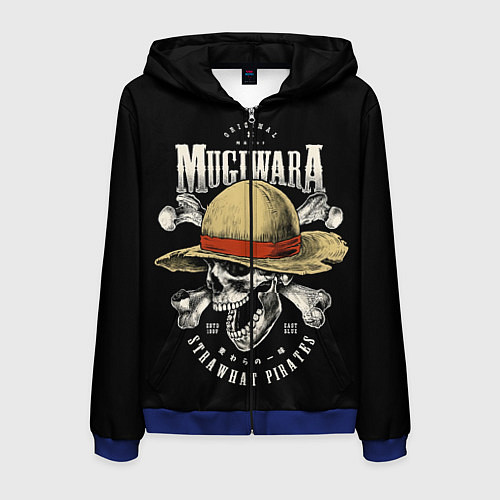 Мужская толстовка на молнии MUGIWARA ONE PIECE / 3D-Синий – фото 1