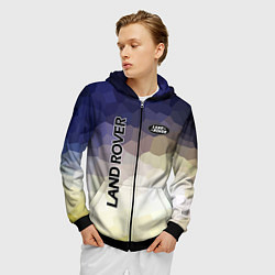Толстовка 3D на молнии мужская LAND ROVER, цвет: 3D-черный — фото 2