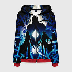 Толстовка 3D на молнии мужская Sword Art Online Кирито Асуна, цвет: 3D-красный