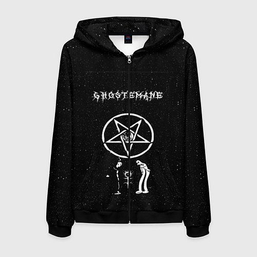 Мужская толстовка на молнии GHOSTEMANE / 3D-Черный – фото 1