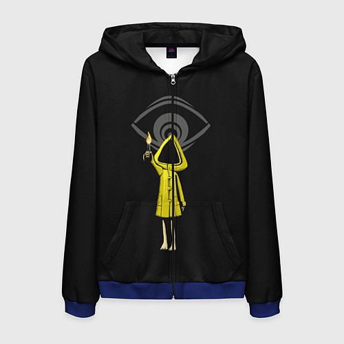 Мужская толстовка на молнии Little Nightmares 2 / 3D-Синий – фото 1