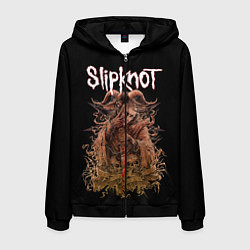 Толстовка 3D на молнии мужская SLIPKNOT, цвет: 3D-черный