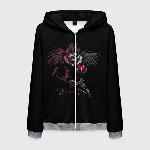 Мужская толстовка на молнии Death Note / 3D-Меланж – фото 1
