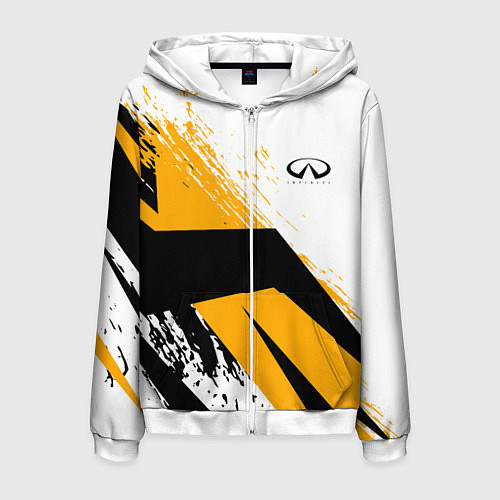 Мужская толстовка на молнии Infinity Инфинити Z / 3D-Белый – фото 1