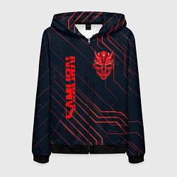 Мужская толстовка на молнии CYBERPUNK 2077 samurai