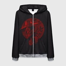 Толстовка 3D на молнии мужская Hellsing Хеллсинг, цвет: 3D-меланж