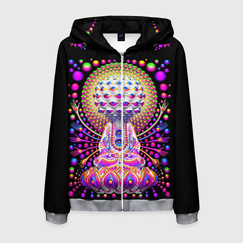 Мужская толстовка на молнии Чакра / 3D-Меланж – фото 1