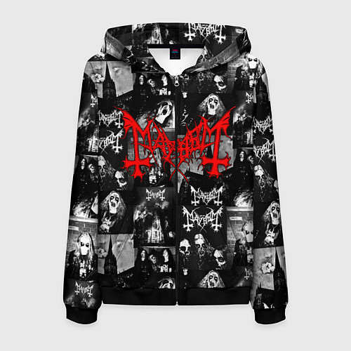 Мужская толстовка на молнии MAYHEM / 3D-Черный – фото 1