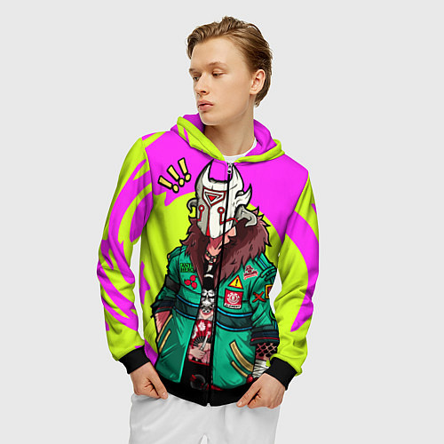 Мужская толстовка на молнии Джагер Dota 2 / 3D-Черный – фото 3