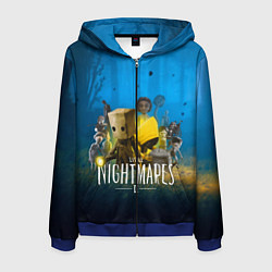 Толстовка 3D на молнии мужская LITTLE NIGHTMARES 2, цвет: 3D-синий