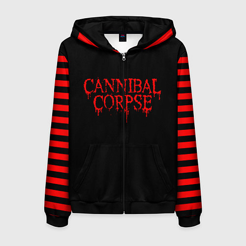 Мужская толстовка на молнии Cannibal Corpse / 3D-Черный – фото 1