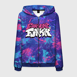 Толстовка 3D на молнии мужская Friday Night Funkin, цвет: 3D-синий