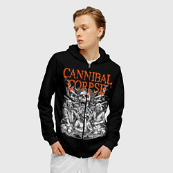 Толстовка 3D на молнии мужская Cannibal Corpse, цвет: 3D-черный — фото 2