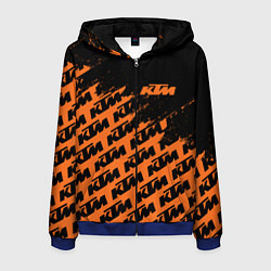 Толстовка 3D на молнии мужская KTM КТМ, цвет: 3D-синий