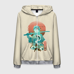 Толстовка 3D на молнии мужская Demon Slayer Tanjiro, цвет: 3D-меланж