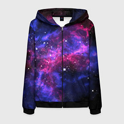 Толстовка 3D на молнии мужская Distant space, цвет: 3D-черный
