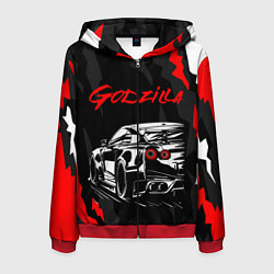 Мужская толстовка на молнии NISSAN GT-R GODZILLA
