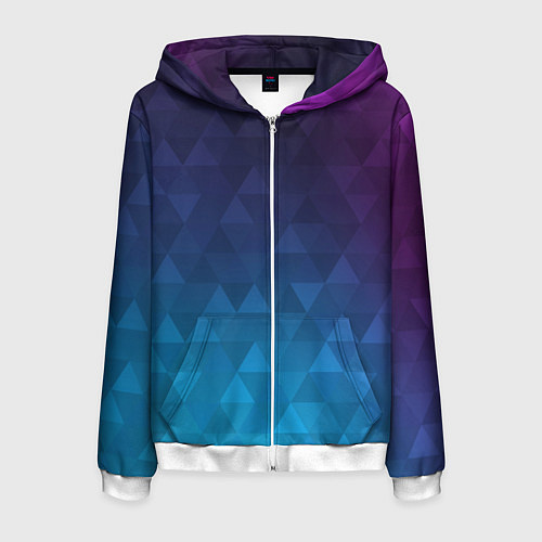 Мужская толстовка на молнии BASTERIA / 3D-Белый – фото 1