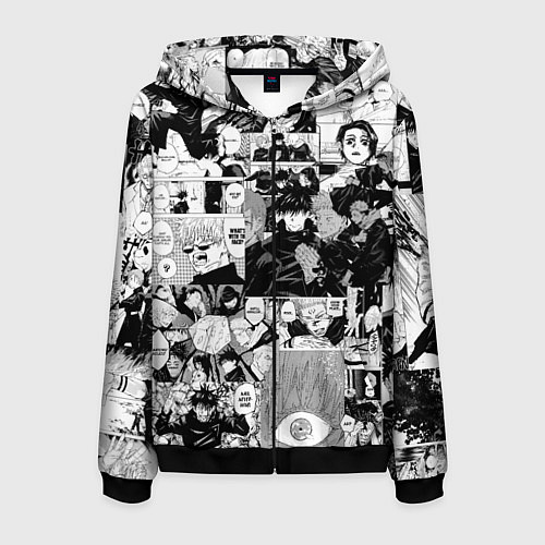 Мужская толстовка на молнии Магическая Битва / 3D-Черный – фото 1