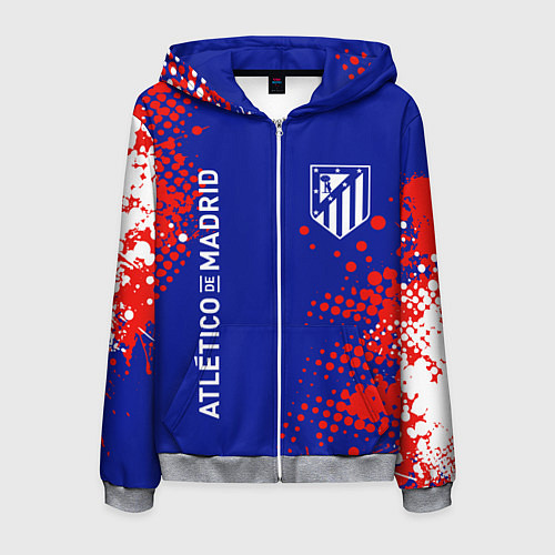 Мужская толстовка на молнии ATLETICO DE MADRID АТЛЕТИКО / 3D-Меланж – фото 1