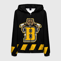 Толстовка 3D на молнии мужская BOSTON BRUINS, цвет: 3D-черный