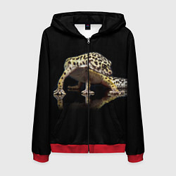 Толстовка 3D на молнии мужская ЭУБЛЕФАР EUBLEPHARIS, цвет: 3D-красный