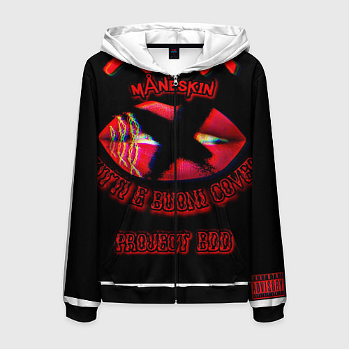 Мужская толстовка на молнии Maneskin eurovision 2021 / 3D-Черный – фото 1