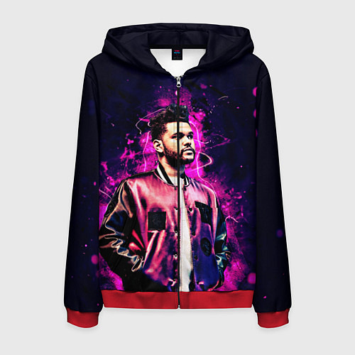 Мужская толстовка на молнии The Weeknd / 3D-Красный – фото 1