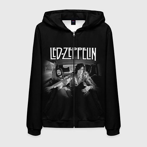 Мужская толстовка на молнии Led Zeppelin / 3D-Черный – фото 1