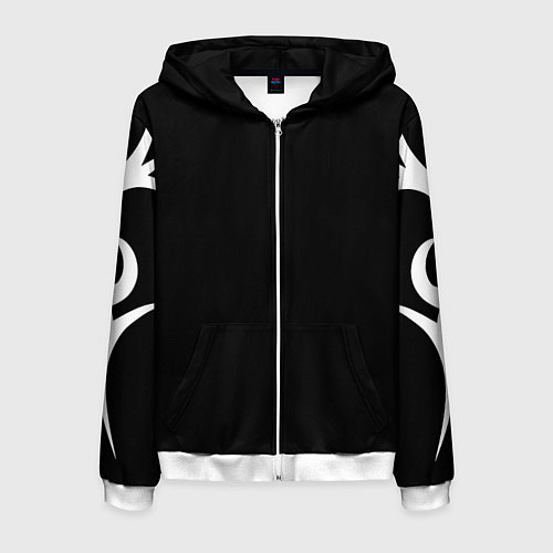 Мужская толстовка на молнии Минимализм / 3D-Белый – фото 1