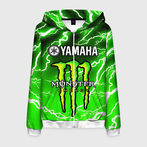 Мужская толстовка на молнии YAMAHA X MONSTER SPORT / 3D-Белый – фото 1