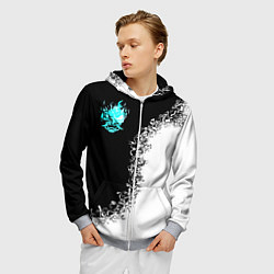 Толстовка 3D на молнии мужская Инверсия, цвет: 3D-меланж — фото 2