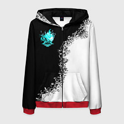 Толстовка 3D на молнии мужская Инверсия, цвет: 3D-красный