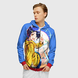 Толстовка 3D на молнии мужская Приоритет чудо-яйца, цвет: 3D-красный — фото 2