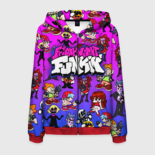 Мужская толстовка на молнии FRIDAY NIGHT FUNKIN ГЕРОИ / 3D-Красный – фото 1