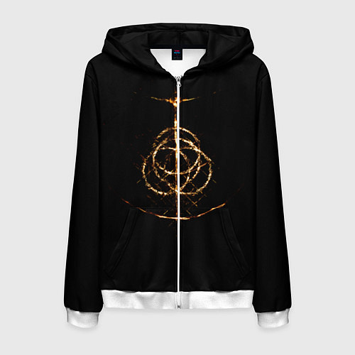 Мужская толстовка на молнии Elden Ring / 3D-Белый – фото 1