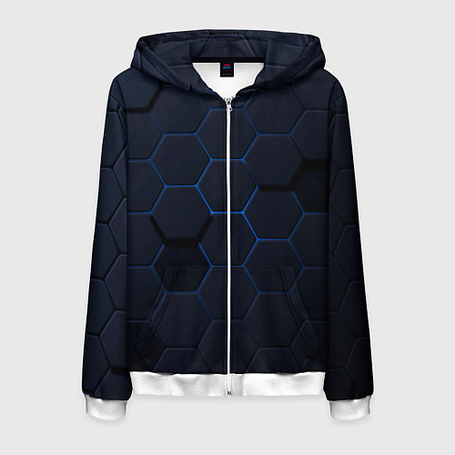 Мужская толстовка на молнии Техносоты / 3D-Белый – фото 1